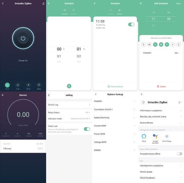 Inteligentne gniazdo z pomiarem prądu ZigBee TUYA PSMART czarne zdjęcie 9