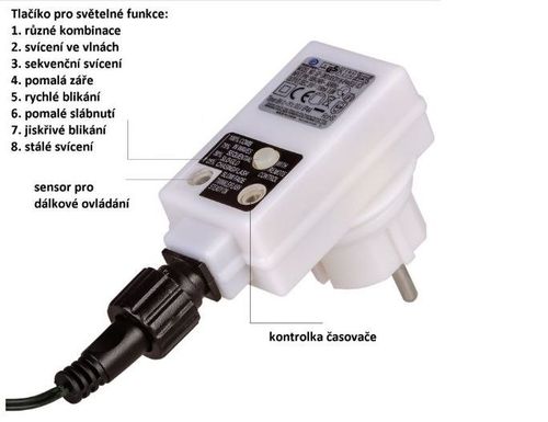 Świąteczne LED oświetlenie -40 m, 400 LED, zimna biel, pilot na Arena.pl