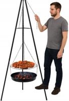 Palenisko Ogrodowe z rusztem 45 cm Duży Ruszt Grill Podwieszany Na Łańcuchu