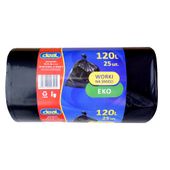 worki na śmieci 120l czarne eko ld 25szt