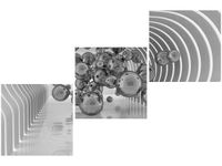 OBRAZ NEW ART NEURONY SREBRNE TUNEL ŚWIETLNY