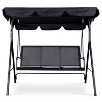 HUŚTAWKA OGRODOWA 3-OSOBOWA STALOWA CZARNA MULTIGARDEN 260KG