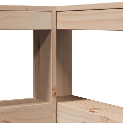 Łóżko z regałem, bez materaca, 200x200 cm, sosnowe na Arena.pl