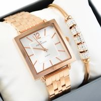 Jordan Kerr Zegarek damski prostokątny DP9010 + bransoletka
