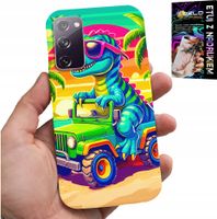 ETUI DO SAMSUNG GALAXY S20 LITE - DINOZAUR W CIĘŻARÓWCE WZORY DLA DZIECI