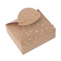 PUDEŁKA SKŁADANE CANDY BOX 6X7,5X2,5CM ZŁOTE KROPECZKI 4 SZT DPBO-048 DP