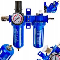 FILTR ODWADNIACZ REDUKTOR POWIETRZA KOMPRESOR 1/2 SEPARATOR PODWÓJNY 10 BAR