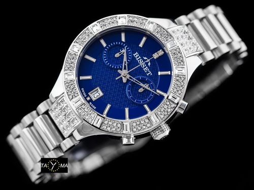 BISSET BSBE18 - silver/blue (zb547b) na Arena.pl