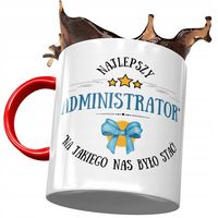 Kubek Czerwony Dla Administratora Najlepszy Kubek Z Nadrukiem Ze Zdjęciem