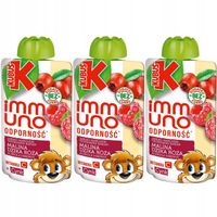 Kubuś Mus jabłko mar ban trus mali dzika róża acerola hibiskus 100 g x 3