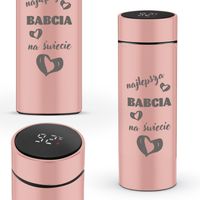 Kubek Termiczny z Grawerem Wyświetlaczem LCD Prezent na Dzień Babci