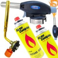 PALNIK GAZOWY MOSIĘŻNY OPALARKA LUTOWNICA NA KARTUSZ + 2x GAZ ALPEN