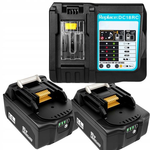 2x Akumulator Bateria do Makita 18V 6Ah BL1840 BL1850+ ŁADOWARKA 14.4 na Arena.pl