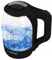 CZAJNIK ELEKTRYCZNY 1500W SZKLANY 1,7L CZARNY LED