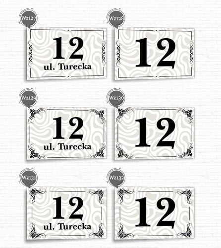 Tabliczka Tablica ADRESOWA ALUMINIOWA Numer domu cyfry ulica 30x20 na Arena.pl