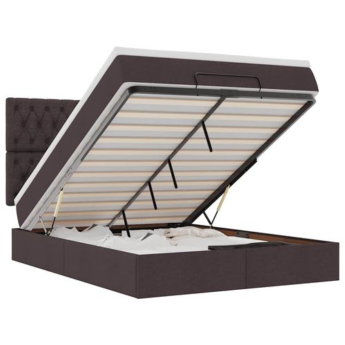 Łóżko otomana z materacem i LED, ciemnozielony 80x200cm aksamit na Arena.pl