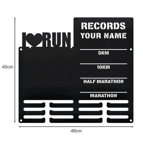 Wieszak na medale i numery startowe REKORDY BIEGOWE RUN twoje imię 67.1 na Arena.pl