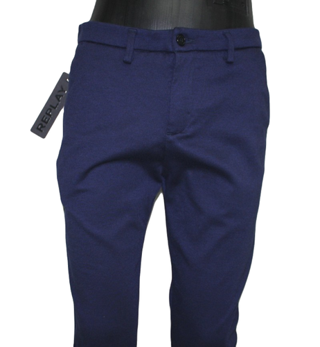 Męskie spodnie Replay - M9744 .000.52301 granatowe rurki oryg. - W30/L30 na Arena.pl