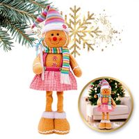 figurka pani pierniczek teleskopowe nogi boże narodzenie 52cm z pluszu