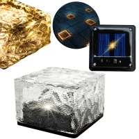 Lampa ogrodowa solarna led najazdowa kostka lodu brukowa sześcian 7x7cm