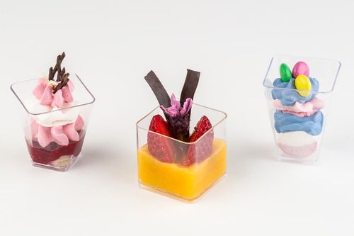 Pucharki deserowe plastikowe cube 80 ml, 9 szt. na Arena.pl