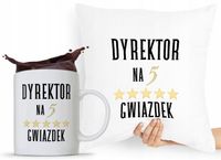 Zestaw Poduszka + Kubek Dla Dyrektora Prezent Z Nadrukiem Ze Zdjęciem