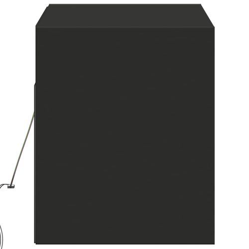 Ścienna szafka TV z LED, czarna, 100x31x35 cm na Arena.pl