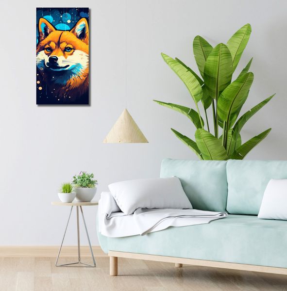 Obraz 30x60cm Lisek w Kosmosie zdjęcie 2