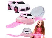 Samochodzik mini zdalnie sterowany z zegarkiem elektryczny usb  różowy
