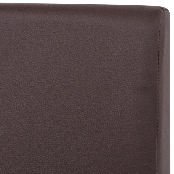 Zestaw mebli do jadalni, 7 części, sztuczna skóra, dąb, brąz zdjęcie 10