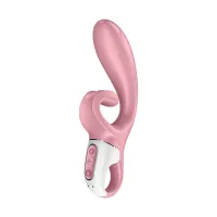 satisfyer hug me - wibrujący model podwojny z bluetooth, rożowy