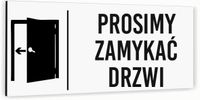 Tabliczka na drzwi TWÓJ NAPIS Aluminium BIAŁA Dibond PIKTOGRAM Nierdzewna