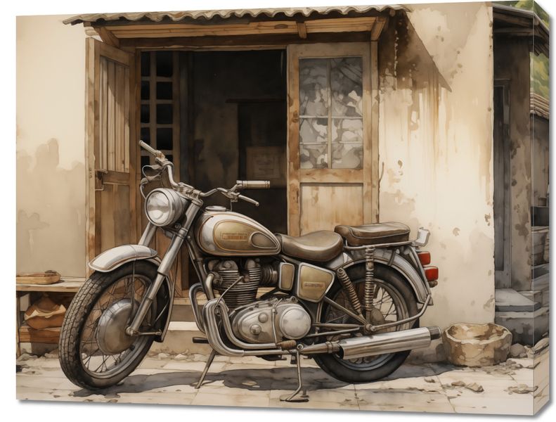 Obraz 90x70cm Motocyklowa Samotna Eskapada zdjęcie 1