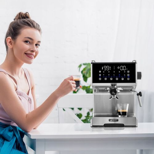 Ciśnieniowy ekspres kolbowy ze spieniaczem Yoer 1350 W 20 bar 15 kaw na Arena.pl