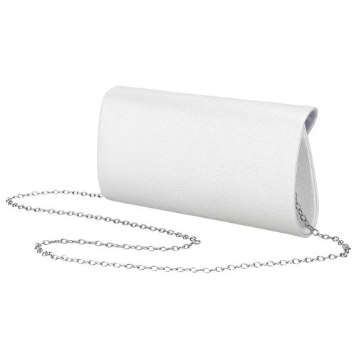 srebrna kopertówka damska wykonana ze skóry ekologicznej zawieszona na Arena.pl