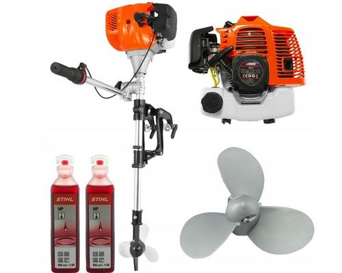 SILNIK ZABURTOWY SPALINOWY DO ŁÓDKI ŁODZI PONTONU MOCNY 5,2 KM + OLEJ na Arena.pl