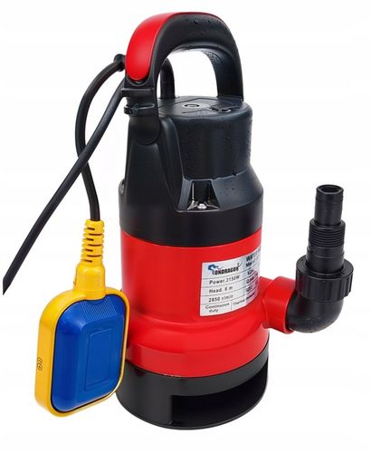 POMPA ZATAPIALNA DO WODY CZYSTEJ BRUDNEJ DESZCZÓWKI z PŁYWAKIEM 3150W mocna na Arena.pl