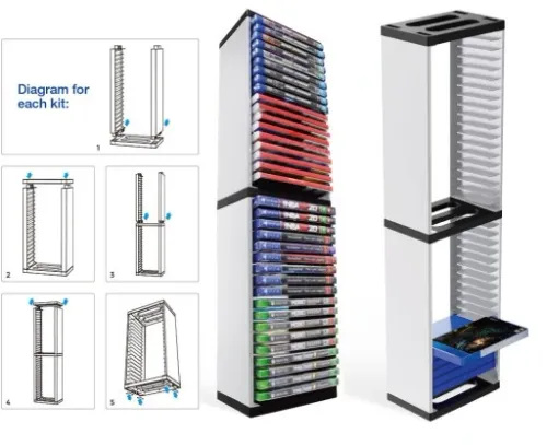 Stojak na gry Podstawka Półka na 36 gier do PS5, PS4, Xbox One, Xbox Series na Arena.pl