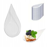 Łyżki azjatyckie bezbarwne REUSE na przystawki, desery Finger Food