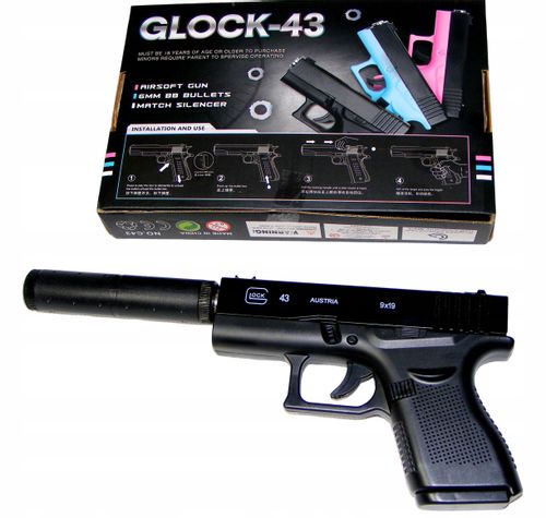 GLOCK Pistolet na kulki GUN Pistolety + TARCZA I KULKI na Arena.pl