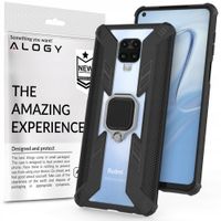 2 x Pancerne etui Alogy Ring Carbon Holder do Xiaomi Redmi Note 9S/ Pro/ Ma