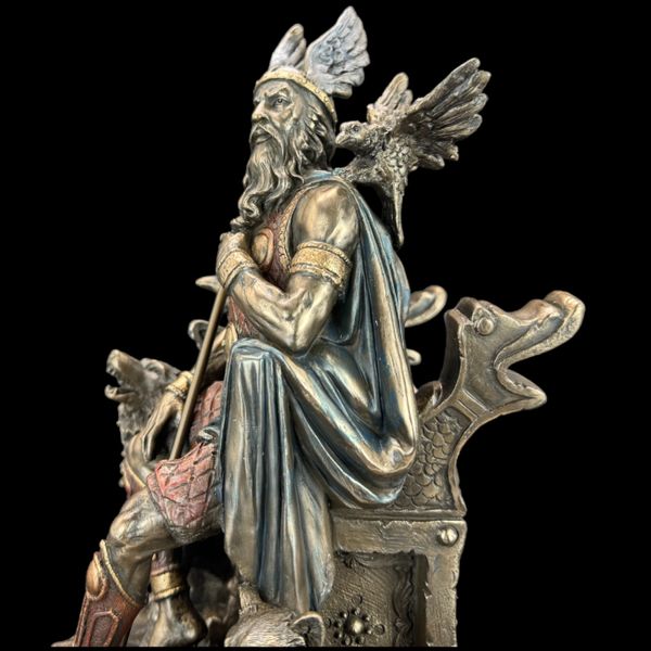 NORDYCKI BÓG ODYN SIEDZĄCY VERONESE (WU69116A4 zdjęcie 10