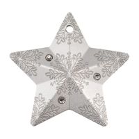 Cook Islands: Holiday Ornament - Snowflake Star 1 uncja Srebra 2023 Silk Ultra High Relief