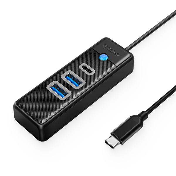 Orico Hub USB-C 2x USB-A 3.1 + USB-C czarny zdjęcie 1