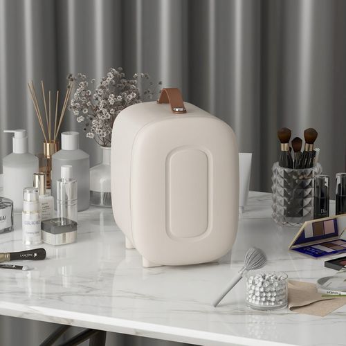 HOMCOM Mini Lodówka 4L, chłodzenie i podgrzewanie, przenośna, na kosmetyki. na Arena.pl