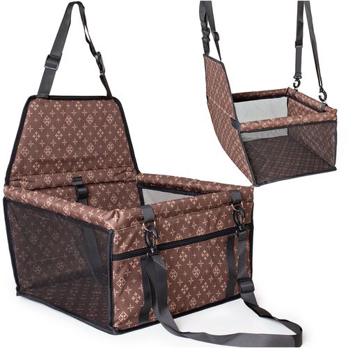 Transporter Dla Psa Do Auta - Brązowy Fotelik Podróżny na Arena.pl