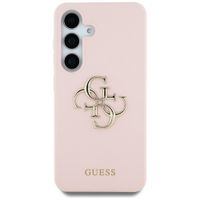 Etui Guess Silicone Big 4G Logo Bottom Script Samsung Galaxy S25 Ultra róż