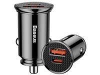 Baseus ładowarka samochodowa usb-a usb-c 30w 3.0 5a szybkie ładowanie