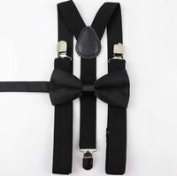 Komplet SZELKI męskie czarne i MUCHA męska czarna