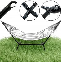 METALOWY STELAZ DRAZEK DO FOTELA WISZACEGO NA HAMAK OGRODOWY CZARNY